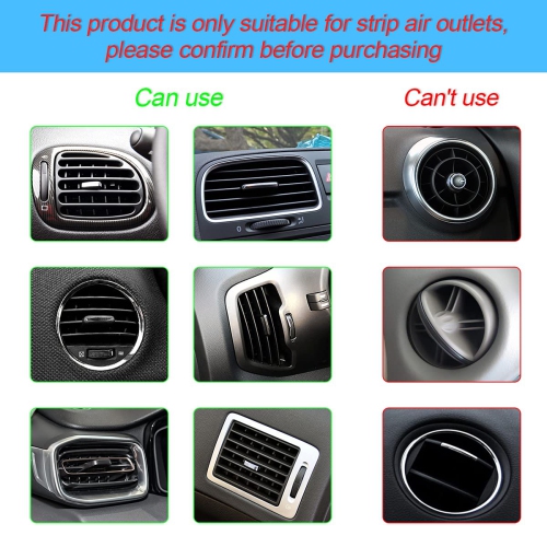 20 Pieces Car Air Conditioner Decoration Strip for Vent Outlet, Universal Waterproof Bendable Air Vent Outlet Trim Decoration, Suitable for Most Air