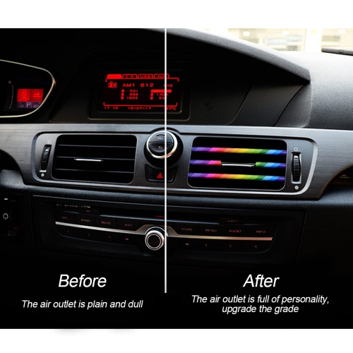 20 Pieces Car Air Conditioner Decoration Strip for Vent Outlet, Universal Waterproof Bendable Air Vent Outlet Trim Decoration, Suitable for Most Air