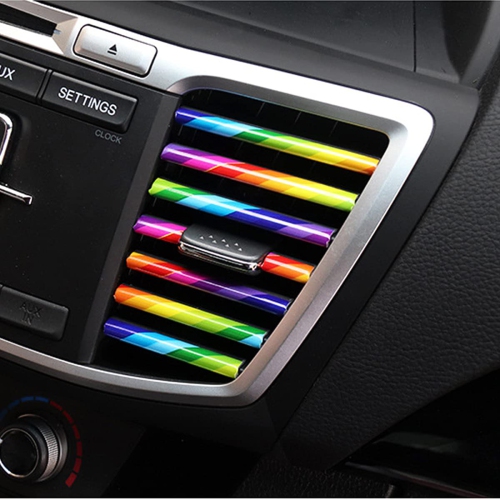20 Pieces Car Air Conditioner Decoration Strip for Vent Outlet, Universal Waterproof Bendable Air Vent Outlet Trim Decoration, Suitable for Most Air