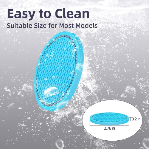 Bling Car Coasters Crystal Rhinestone Car Coaster 2.76 inch Silicone Diamond Car Cup Holder Coasters Suitable for Most Car Car Coasters for Women(2