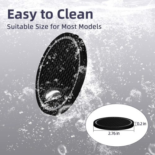 Bling Car Coasters Crystal Rhinestone Car Coaster 2.76 inch Silicone Diamond Car Cup Holder Coasters Suitable for Most Car Car Coasters for Women(2