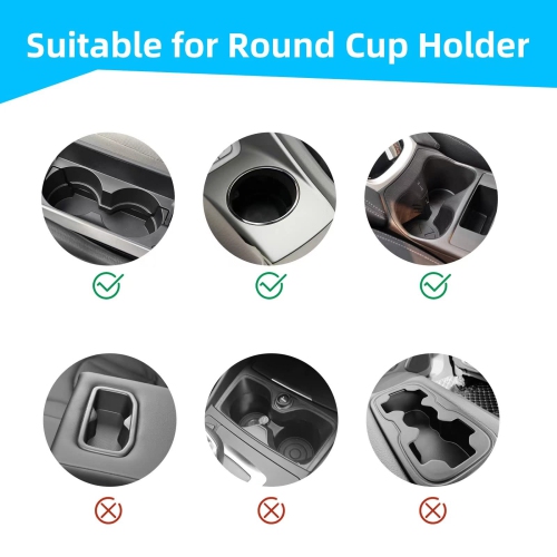 Car Cup Holder Expander Adapter with Adjustable Base,Cup Holder Expander for Yeti 24/36/46oz, Hydro Flasks 32/40oz, Large Bottles