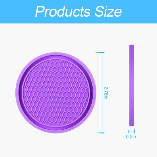 Car Cup Holder Coaster, 4 Pack 2.75 Inch Diameter Non-Slip Universal Insert Coaster, Durable, Suitable for Most Car Interior, Car Accessory for Women