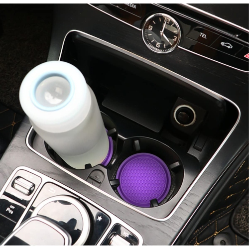 Car Cup Holder Coaster, 4 Pack 2.75 Inch Diameter Non-Slip Universal Insert Coaster, Durable, Suitable for Most Car Interior, Car Accessory for Women
