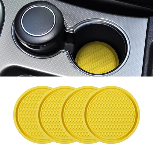 Car Cup Holder Coaster, 4 Pack 2.75 Inch Diameter Non-Slip Universal Insert Coaster, Durable, Suitable for Most Car Interior, Car Accessory for Women