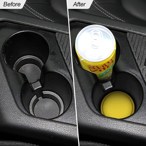 Car Cup Holder Coaster, 4 Pack 2.75 Inch Diameter Non-Slip Universal Insert Coaster, Durable, Suitable for Most Car Interior, Car Accessory for Women