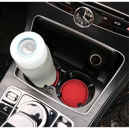 Car Cup Holder Coaster, 4 Pack 2.75 Inch Diameter Non-Slip Universal Insert Coaster, Durable, Suitable for Most Car Interior, Car Accessory for Women
