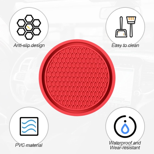 Car Cup Holder Coaster, 4 Pack 2.75 Inch Diameter Non-Slip Universal Insert Coaster, Durable, Suitable for Most Car Interior, Car Accessory for Women