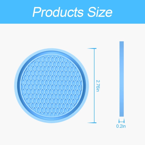 Car Cup Holder Coaster, 4 Pack 2.75 Inch Diameter Non-Slip Universal Insert Coaster, Durable, Suitable for Most Car Interior, Car Accessory for Women