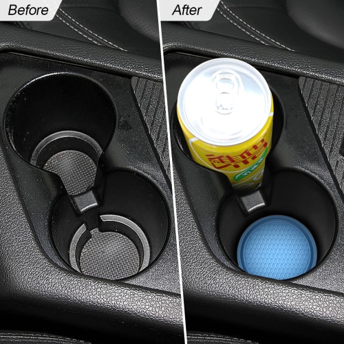 Car Cup Holder Coaster, 4 Pack 2.75 Inch Diameter Non-Slip Universal Insert Coaster, Durable, Suitable for Most Car Interior, Car Accessory for Women