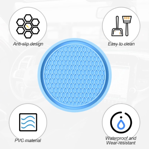 Car Cup Holder Coaster, 4 Pack 2.75 Inch Diameter Non-Slip Universal Insert Coaster, Durable, Suitable for Most Car Interior, Car Accessory for Women