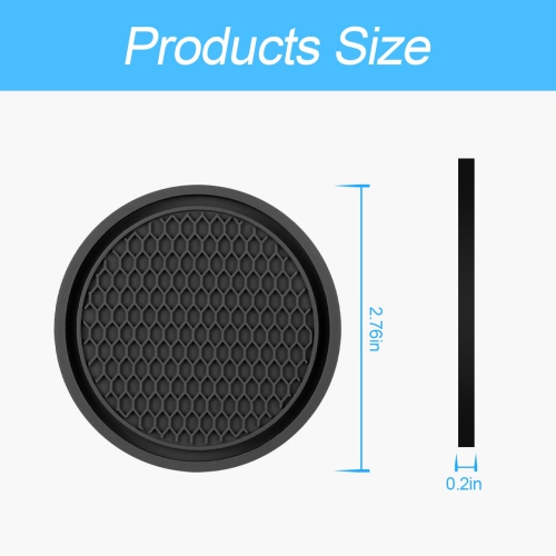Car Cup Holder Coaster, 4 Pack 2.75 Inch Diameter Non-Slip Universal Insert Coaster, Durable, Suitable for Most Car Interior, Car Accessory for Women