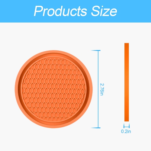 Car Cup Holder Coaster, 4 Pack 2.75 Inch Diameter Non-Slip Universal Insert Coaster, Durable, Suitable for Most Car Interior, Car Accessory for Women