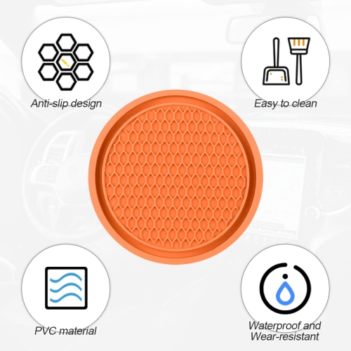 Car Cup Holder Coaster, 4 Pack 2.75 Inch Diameter Non-Slip Universal Insert Coaster, Durable, Suitable for Most Car Interior, Car Accessory for Women