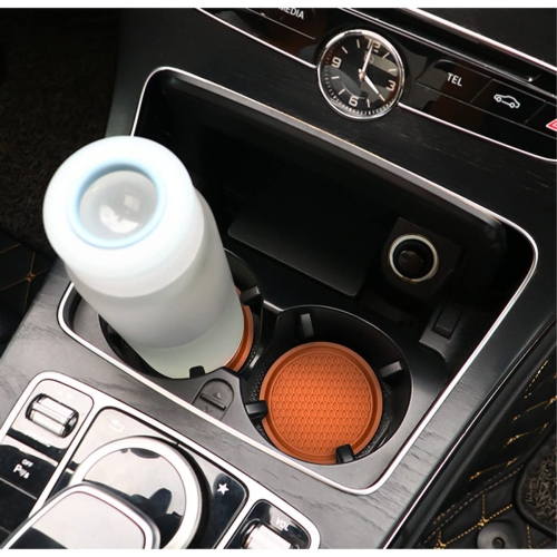 Car Cup Holder Coaster, 4 Pack 2.75 Inch Diameter Non-Slip Universal Insert Coaster, Durable, Suitable for Most Car Interior, Car Accessory for Women