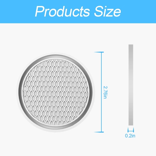 Car Cup Holder Coaster, 4 Pack 2.75 Inch Diameter Non-Slip Universal Insert Coaster, Durable, Suitable for Most Car Interior, Car Accessory for Women