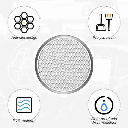 Car Cup Holder Coaster, 4 Pack 2.75 Inch Diameter Non-Slip Universal Insert Coaster, Durable, Suitable for Most Car Interior, Car Accessory for Women