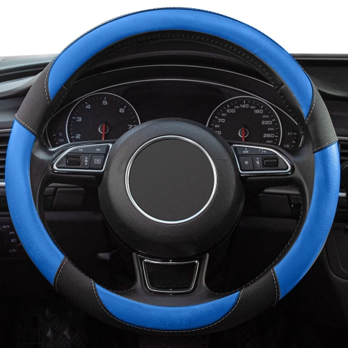 Steering Wheel Covers Universal Microfiber Leather, Suitable for 14 1/2-15 inch Car Steering Wheel Cover, Breathable, Anti Slip & Odor