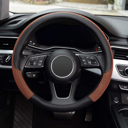 Housse universelle pour volant de direction de 15 po, viscose de cuir microfibre, respirant, antidérapant, chaud en hiver et froid en été, noir et