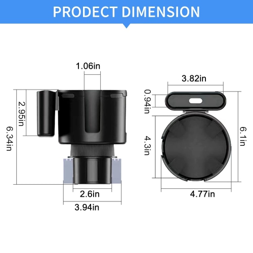 Cup Holder Expander for car?car Cup Holder Expander with Phone Holder Holds Most Car Cup Holder and Phones, Large Cup Holder Adapter for car 32/40 oz