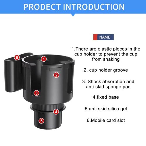 Cup Holder Expander for car?car Cup Holder Expander with Phone Holder Holds Most Car Cup Holder and Phones, Large Cup Holder Adapter for car 32/40 oz