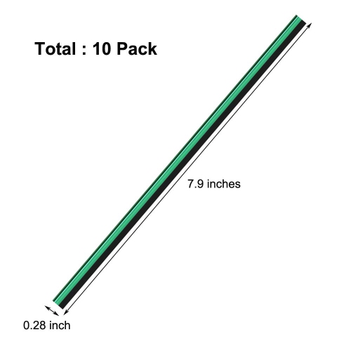 10 Pcs PVC Car Air Conditioner Vent Outlet Trim Strip DIY Decoration U Shape Moulding Trim Strip Line Car Shiny Accessories(Green)