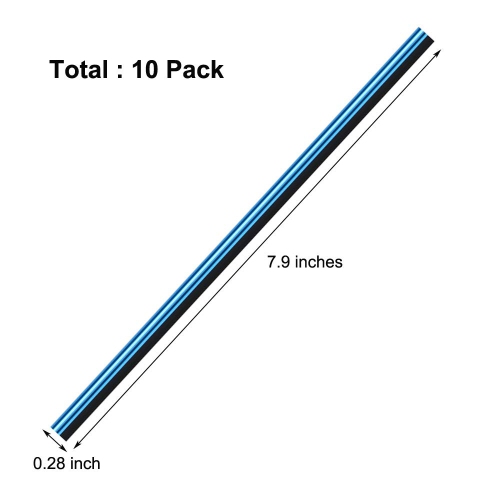 10 Pcs PVC Car Air Conditioner Vent Outlet Trim Strip DIY Decoration U Shape Moulding Trim Strip Line Car Shiny Accessories(Blue)