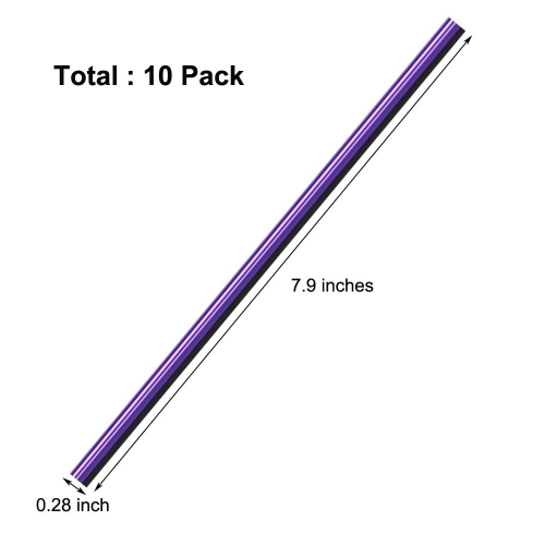 10 Pcs PVC Car Air Conditioner Vent Outlet Trim Strip DIY Decoration U Shape Moulding Trim Strip Line Car Shiny Accessories(Purple)