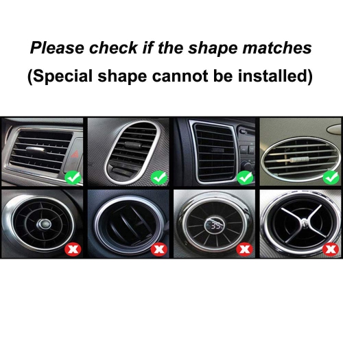 10 Pcs PVC Car Air Conditioner Vent Outlet Trim Strip DIY Decoration U Shape Moulding Trim Strip Line Car Shiny Accessories(Red)