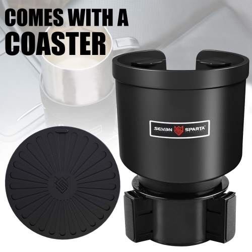 Upgraded Car Cup Holder Expander Adapter with Offset Adjustable Base, Compatible with Yeti 14/24/36/46oz Ramblers, Hydro Flasks 32/40oz, Other Large