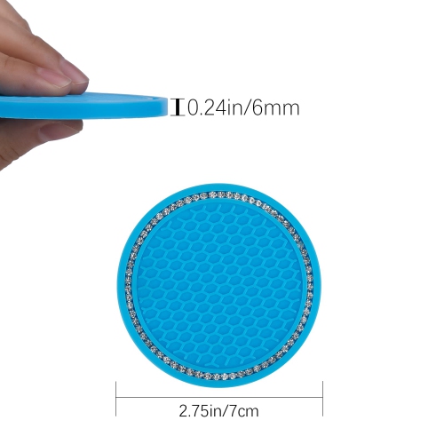 2pcs porte-gobelets Coasters Rhinestone car Accessoires paillettes pour voiture sous-verres pour voitures véhicules automobiles