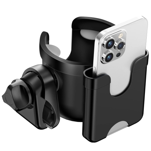 Image 1 de 7.. Stroller Cup Holder,Gusieapue Universal Pushchair/Pram Cup Holder,Baby Bottle Organizer for Stroller,Drink and Coffee Cup Holder with Phone Storage