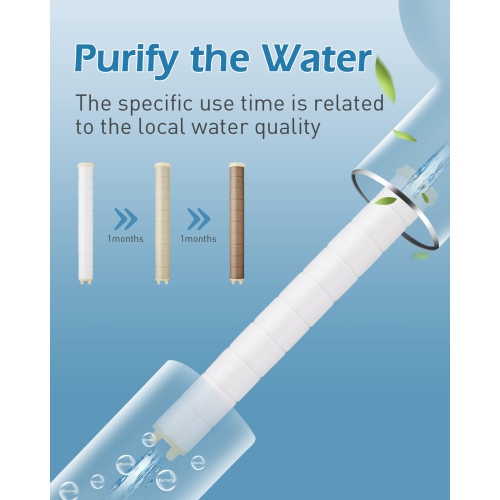 Pomme de douche avec filtre, 2023 pomme de douche à DEL à changement de couleur et tête de douche haute pression Drivse Turbo, adoucisseur d'eau dur