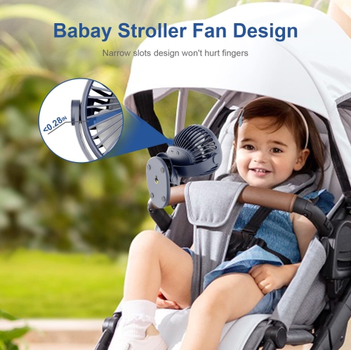 Portable Clip On Fan Battery Operated, 7200mAh Small USB Desk Fan, 4 Speed Quiet Rechargeable Clip Fan, 360° Rotate Personal Cooling Fan for Home