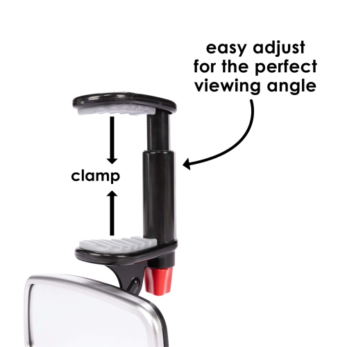 Rétroviseur de bébé See Me Too orienté vers l'avant pour l'auto, rétroviseur de conducteur entièrement réglable avec vue large transparente,