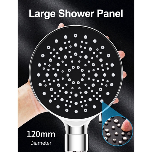 Filtered Shower Head, Shower Head with 6 Spray Modes, High Pressure Shower Head with 59" Hose and Bracket, Hand Held Shower Head Filter for Hard