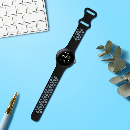 Bracelet de montre compatible avec la montre Pixel Watch de Google - Bracelet de montre en silicone de rechange - Noir