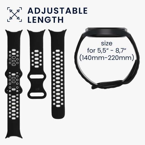 Bracelet de montre compatible avec la montre Pixel Watch de Google - Bracelet de montre en silicone de rechange - Noir