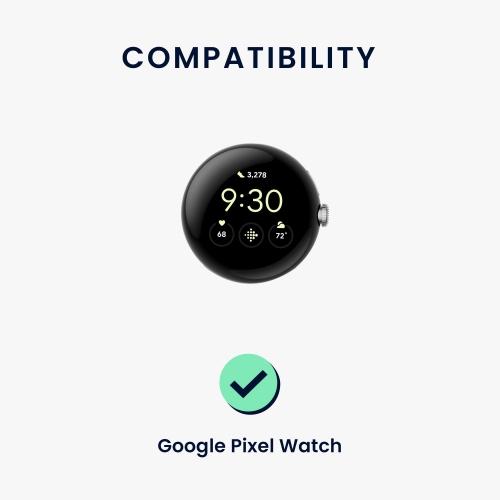 Bracelet de montre compatible avec la montre Pixel Watch de Google - Bracelet de montre en silicone de rechange - Noir