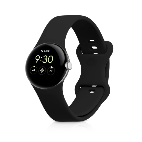 Watch Band Compatible with Google Pixel Watch - Watch Band Replacement Silicone Strap - Black