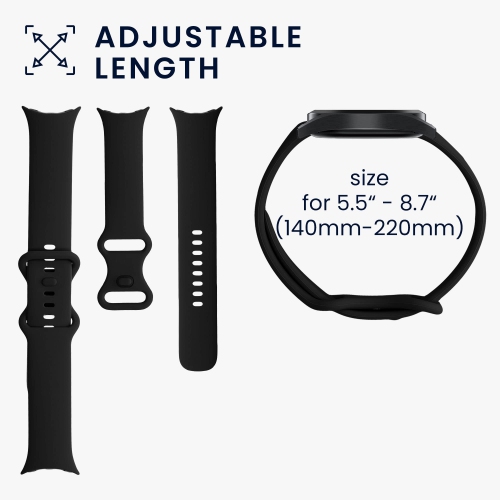 Bracelet de montre compatible avec la montre Pixel Watch de Google - Bracelet de montre en silicone de rechange - Noir