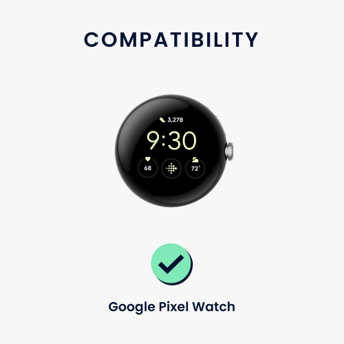 Bracelet de montre compatible avec la montre Pixel Watch de Google - Bracelet de montre en silicone de rechange - Noir