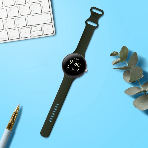 Bracelet de montre compatible avec la montre Pixel Watch de Google - Bracelet de montre en silicone de rechange - Noir