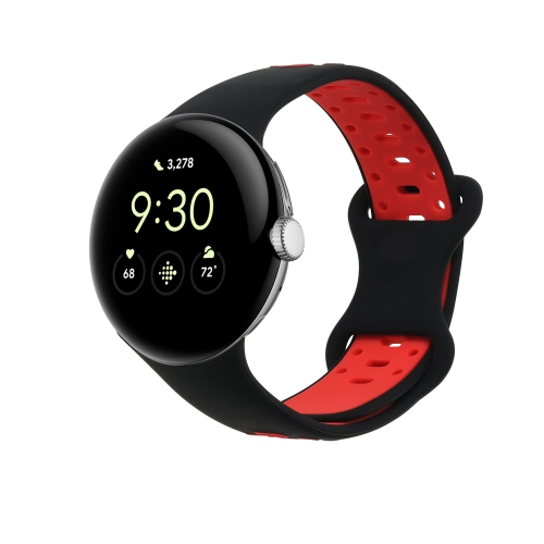 Bracelet de montre compatible avec la montre Pixel Watch de Google - Bracelet de montre en silicone de rechange - Noir