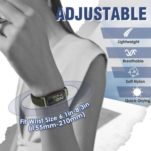 Nylon Sport Loop Band Compatible with Fitbit Inspire 3/Inspire 2/Inspire HR/Inspire/Fitbit Ace 3/Ace 2 for Women Men Kids, Soft Nylon Strap