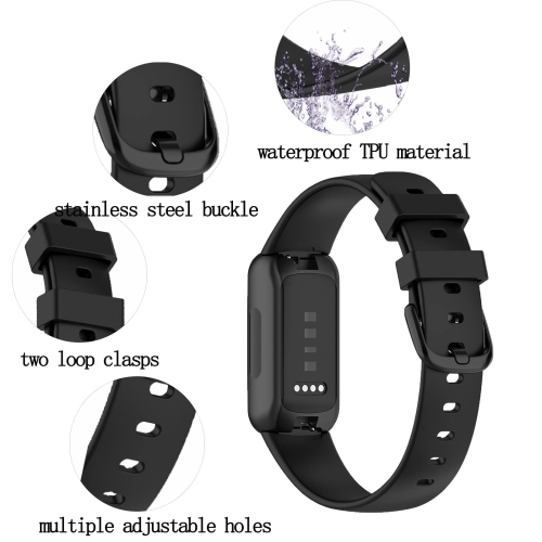 2 Pack Bands Compatible with Fitbit Inspire 3 for Women Men, Soft Waterproof Silicone Sport Replacement Wrist Band for Inspire 3 Watch