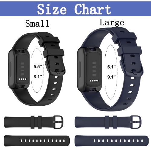 2 Pack Bands Compatible with Fitbit Inspire 3 for Women Men, Soft Waterproof Silicone Sport Replacement Wrist Band for Inspire 3 Watch