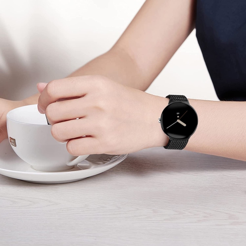 Elastic Nylon Bands & Soft Silicone Bands & Genuine Leather Bands Compatible for Google Pixel Watch,Waterproof Sport Straps Breathable Adjustable