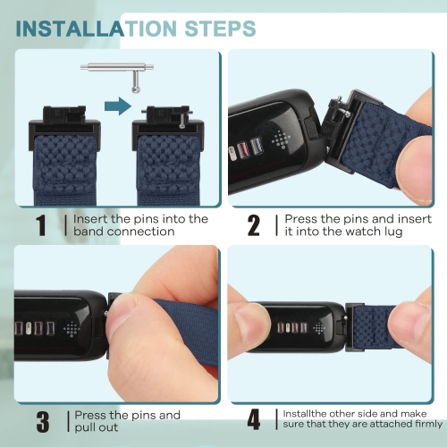 Bracelets sport élastiques en nylon pour Inspire 3/Inspire 2/Inspire/Inspire HR/Ace 3/Ace 2 pour femmes Kids, bracelets ajustables et élastiques