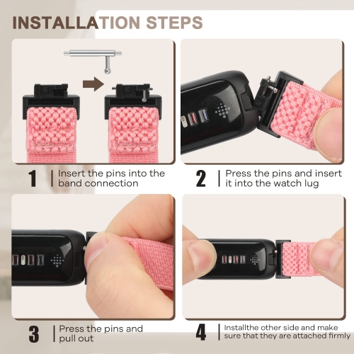 Elastic Nylon Sport Bands for Fitbit Inspire 3/Inspire 2/Inspire/Inspire HR/Ace 3/Ace 2 Women Men Kids, Adjustable Stretchy Comfortable Nylon